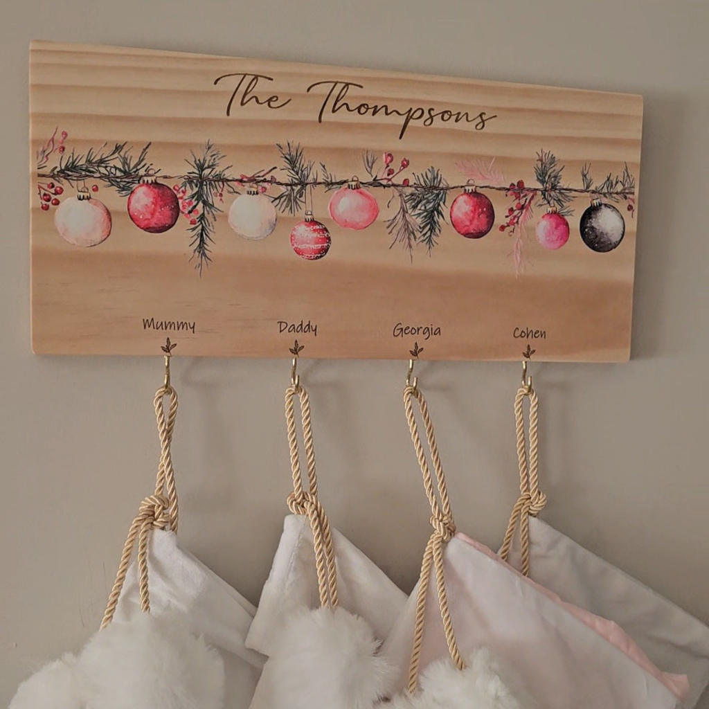 Watercolour Christmas Stocking hanger