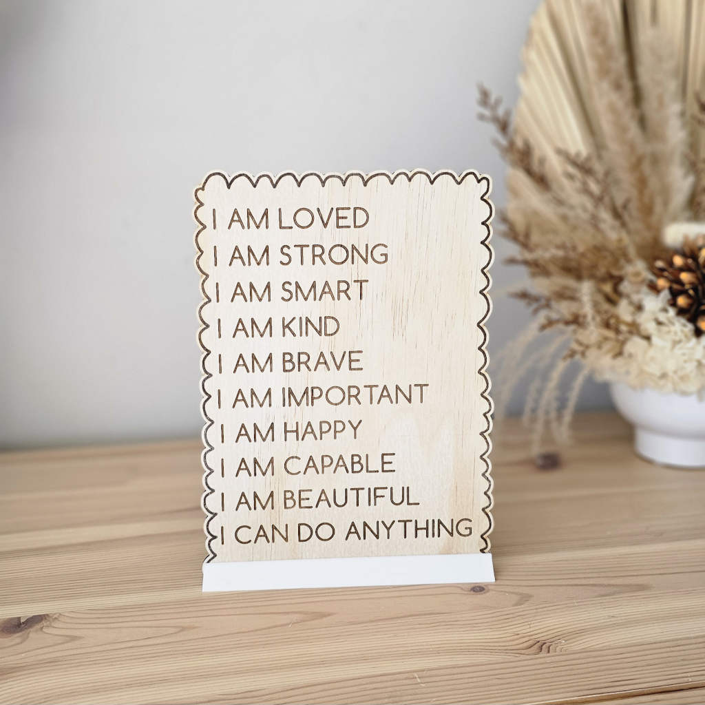 Affirmation Board - Retro Wavy Design
