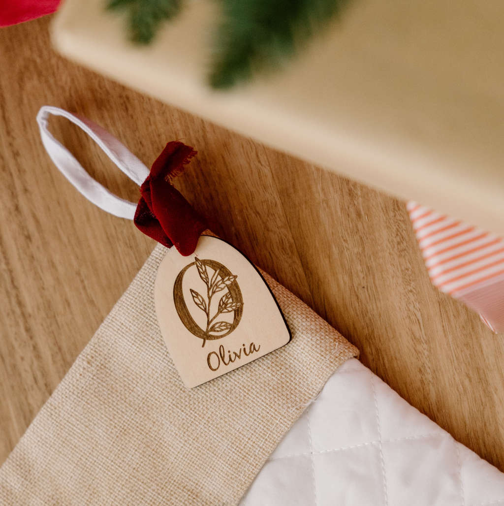 White Quilted Christmas Stocking