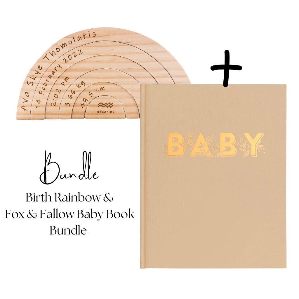 Birth Rainbow &amp; Fox &amp; Fallow - Biscuit Baby Book Bundle