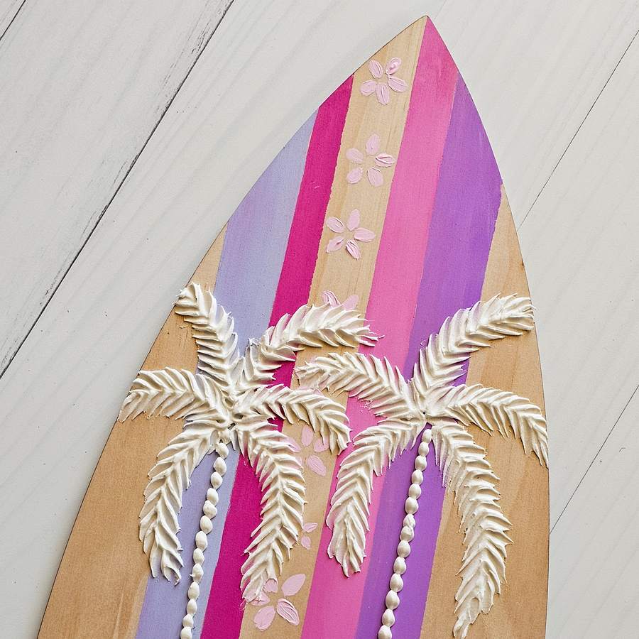 Personalised Coastal hand painted Surfboard plaque