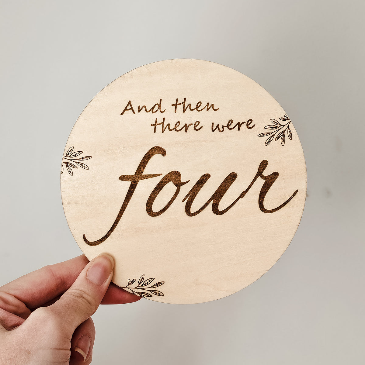 &#39;And then there were&#39; Pregnancy Announcement plaque