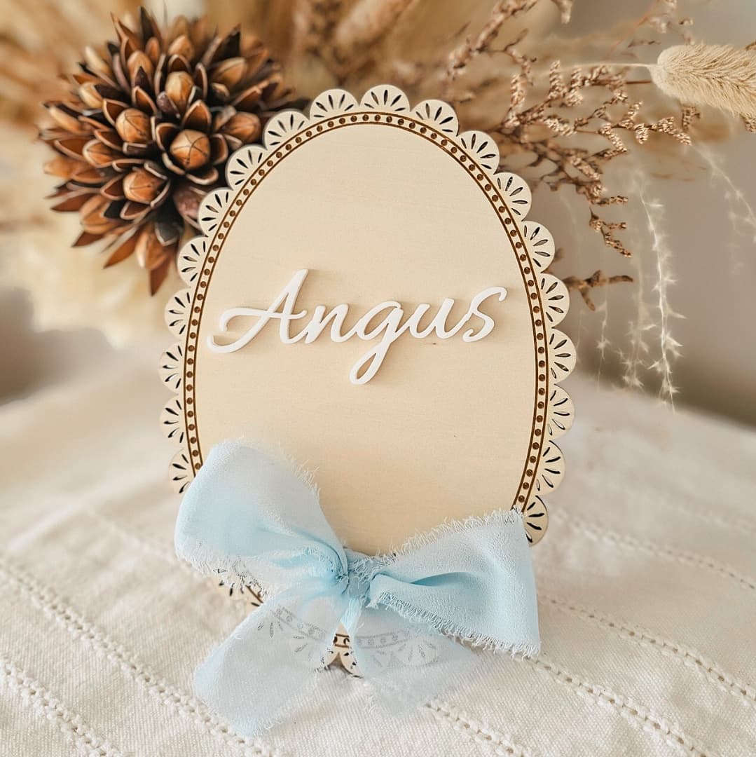 Personalised Vintage Baby Name plaque