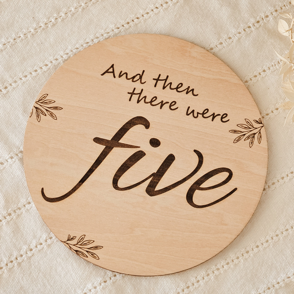 &#39;And then there were&#39; Pregnancy Announcement plaque