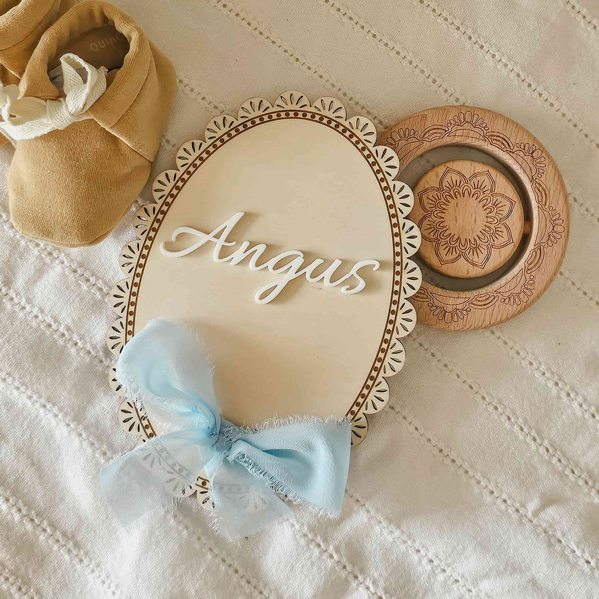 Personalised Vintage Baby Name plaque