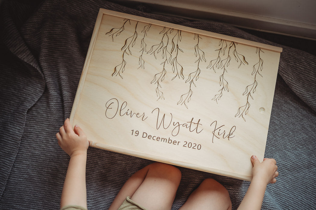 Individual Personalised Keepsake Box Lid (only)