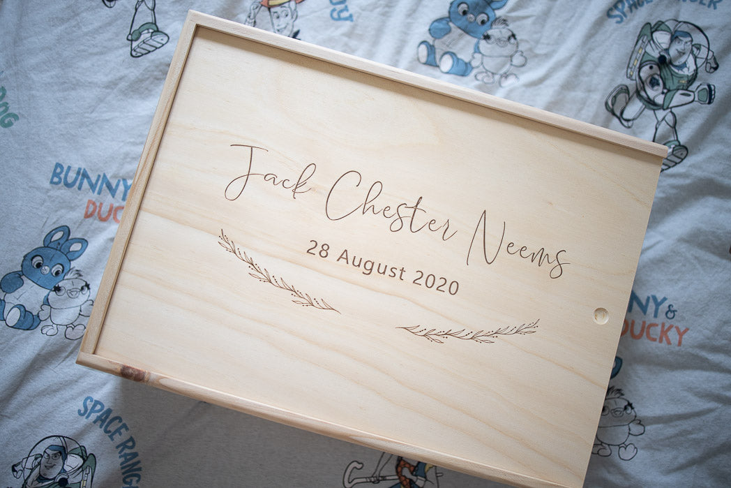 Individual Personalised Keepsake Box Lid (only)