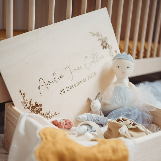 Individual Personalised Keepsake Box Lid (only)
