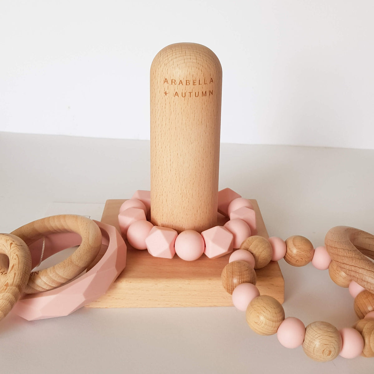 Universe Teething Stacker - Peachy Pink