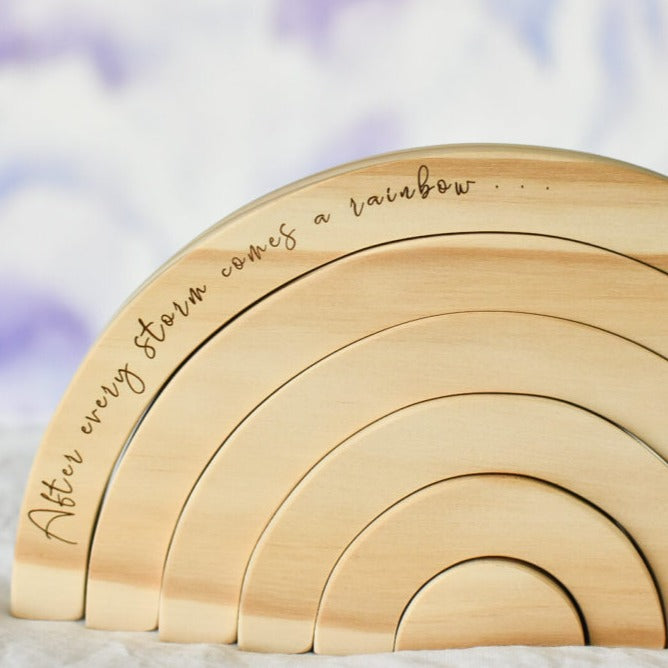 Quote rainbow with personalised meaningful quote