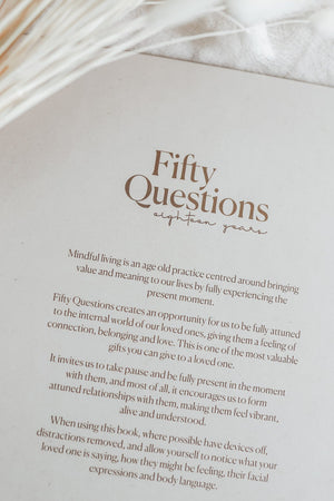 Fifty Questions Baby Journal | 50 Questions Baby Book | Honeycomb Living - honeycombliving
