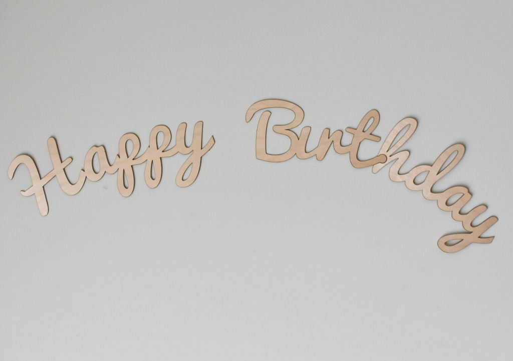 Timber Birthday Wall Script