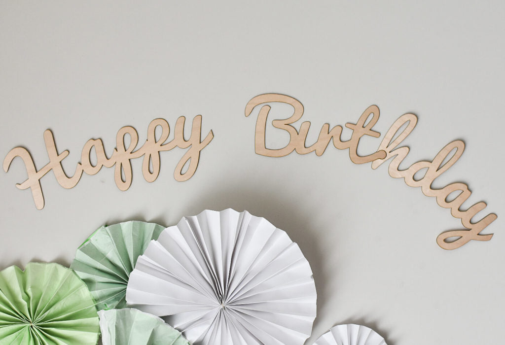 Timber Birthday Wall Script