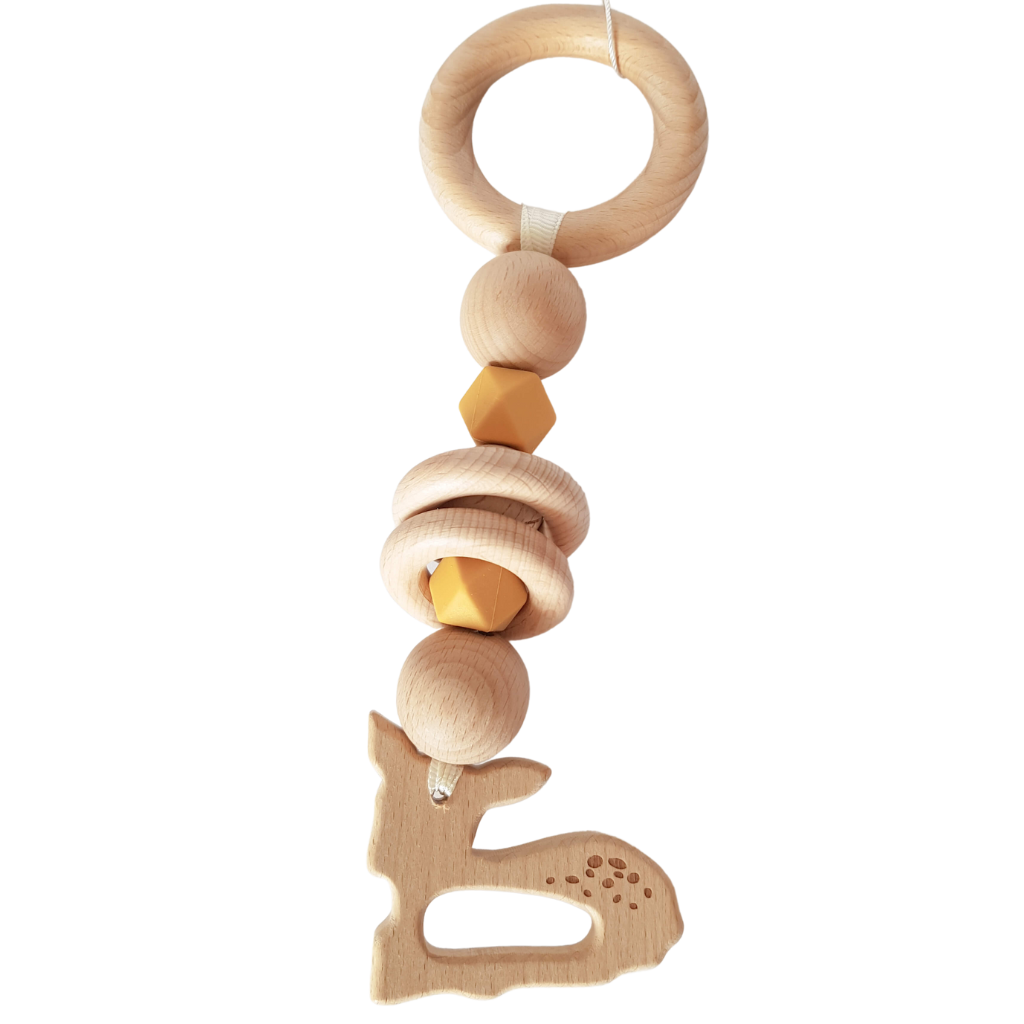 Mustard Deer Rocket Rattle Baby Toys Honeycomb Living