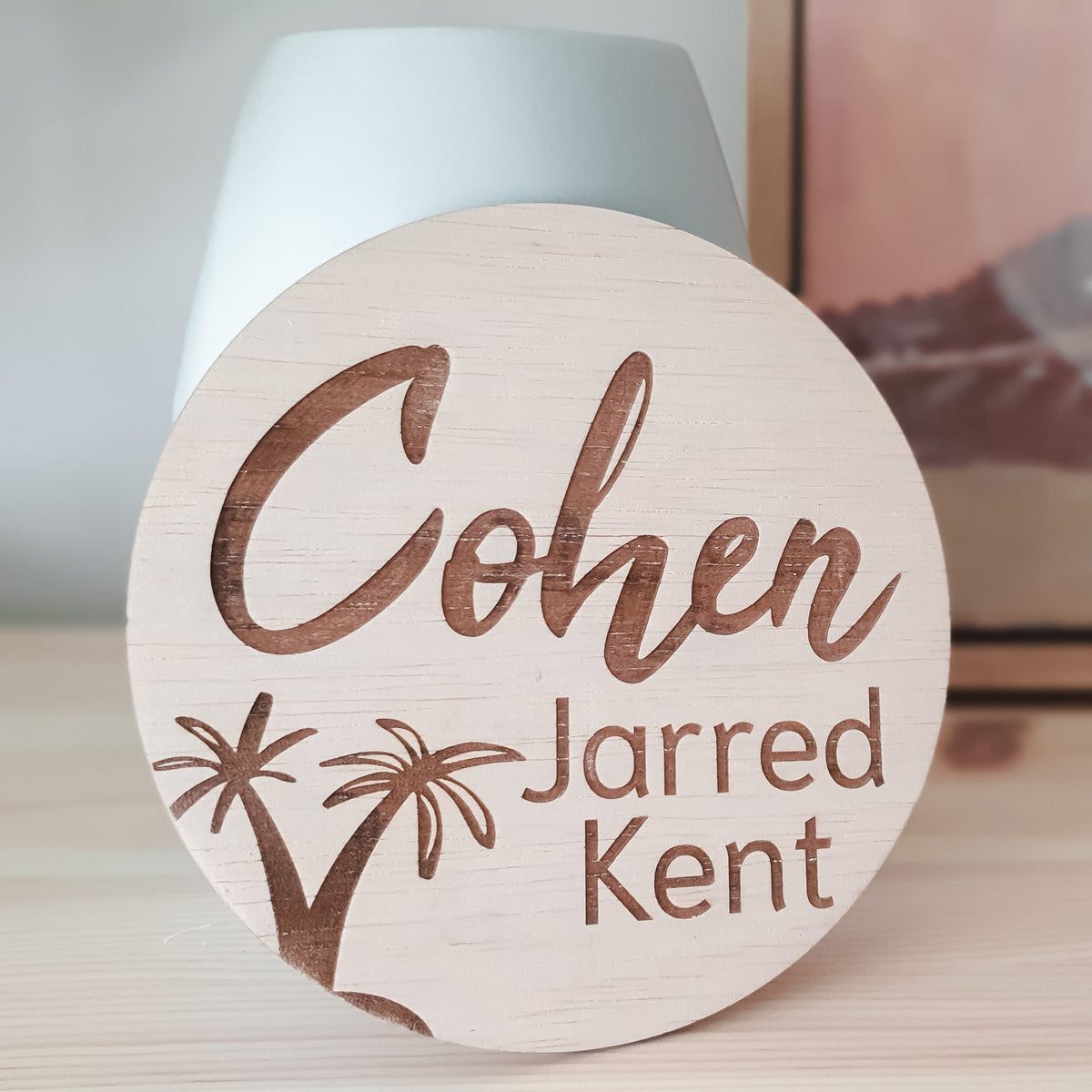 Palm Tree - Round Name Plaque