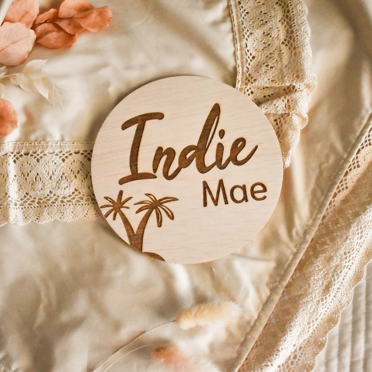 Palm Tree - Round Name Plaque