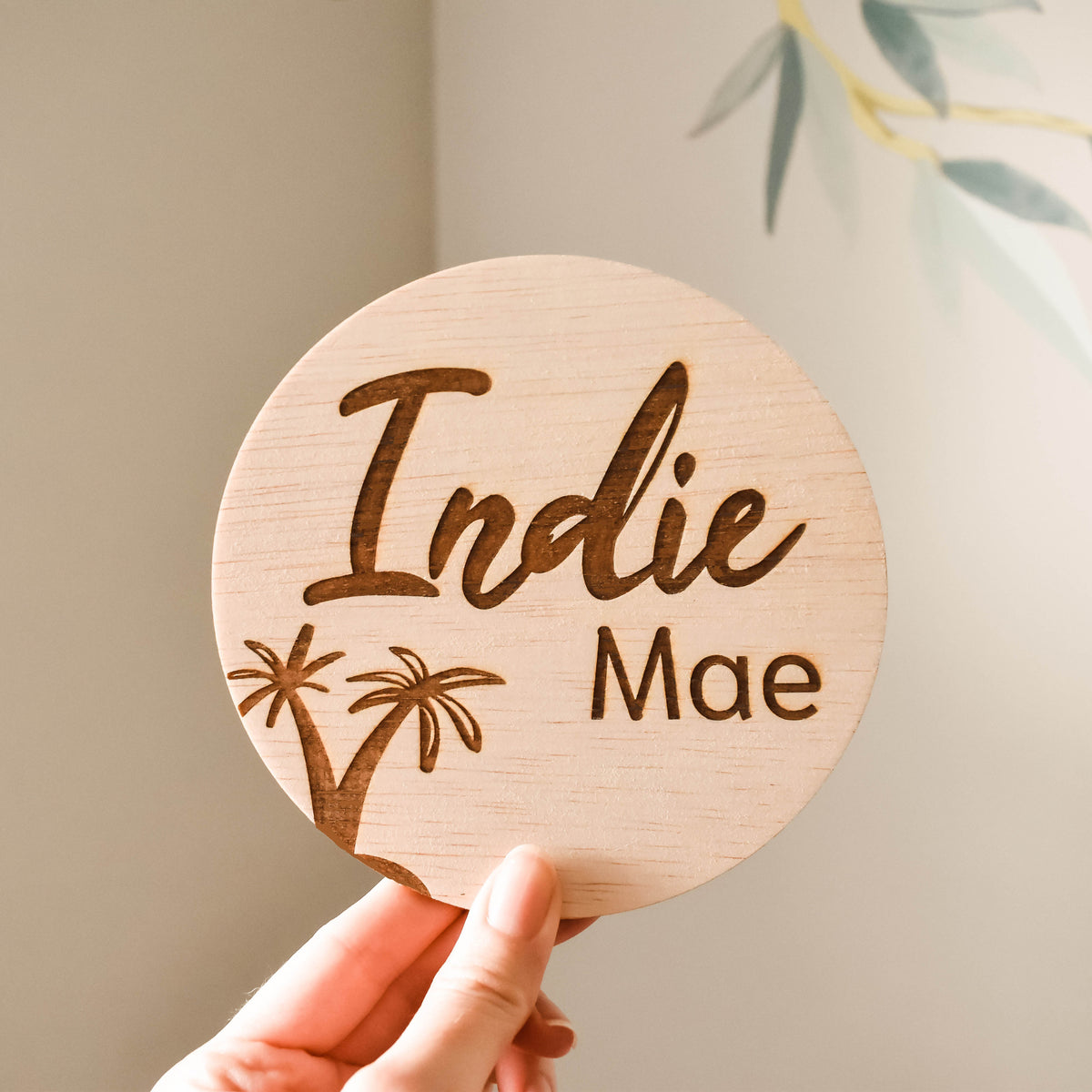Palm Tree - Round Name Plaque