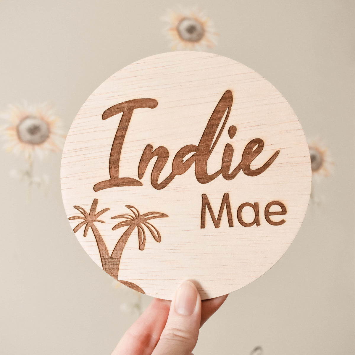 Palm Tree - Round Name Plaque