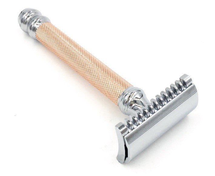 Parker 63c Safety Razor, Open Comb, Rose Gold