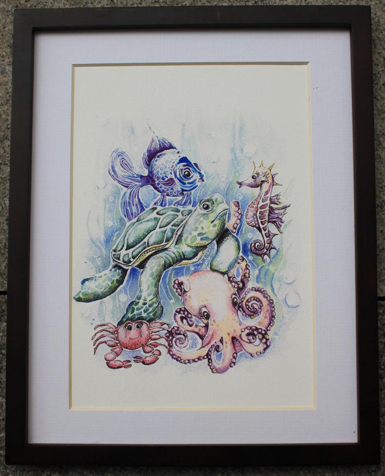 Adorable Sea Babies Print