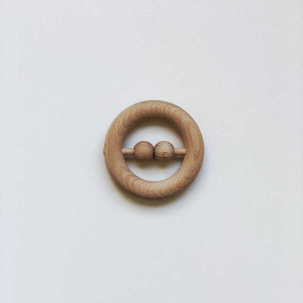 Beehive Rattle Natural Beech Rattle | Wooden Teething Rattle | Baby Toys - honeycombliving
