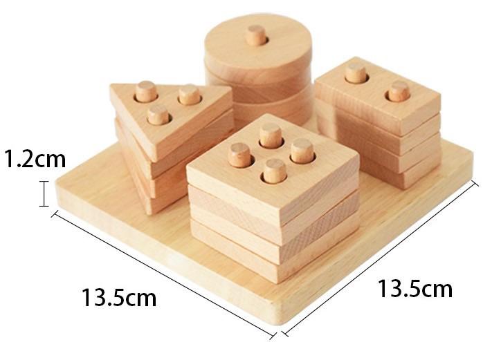 Beechwood Shape Stacker | Educational Toddler Toy | Honeycomb Living ...