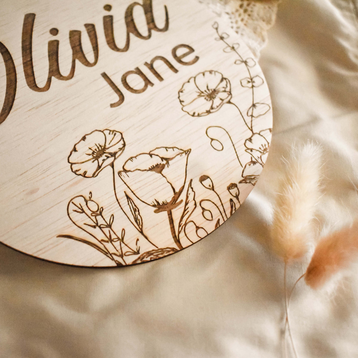 Wildflower - Round Name Plaque