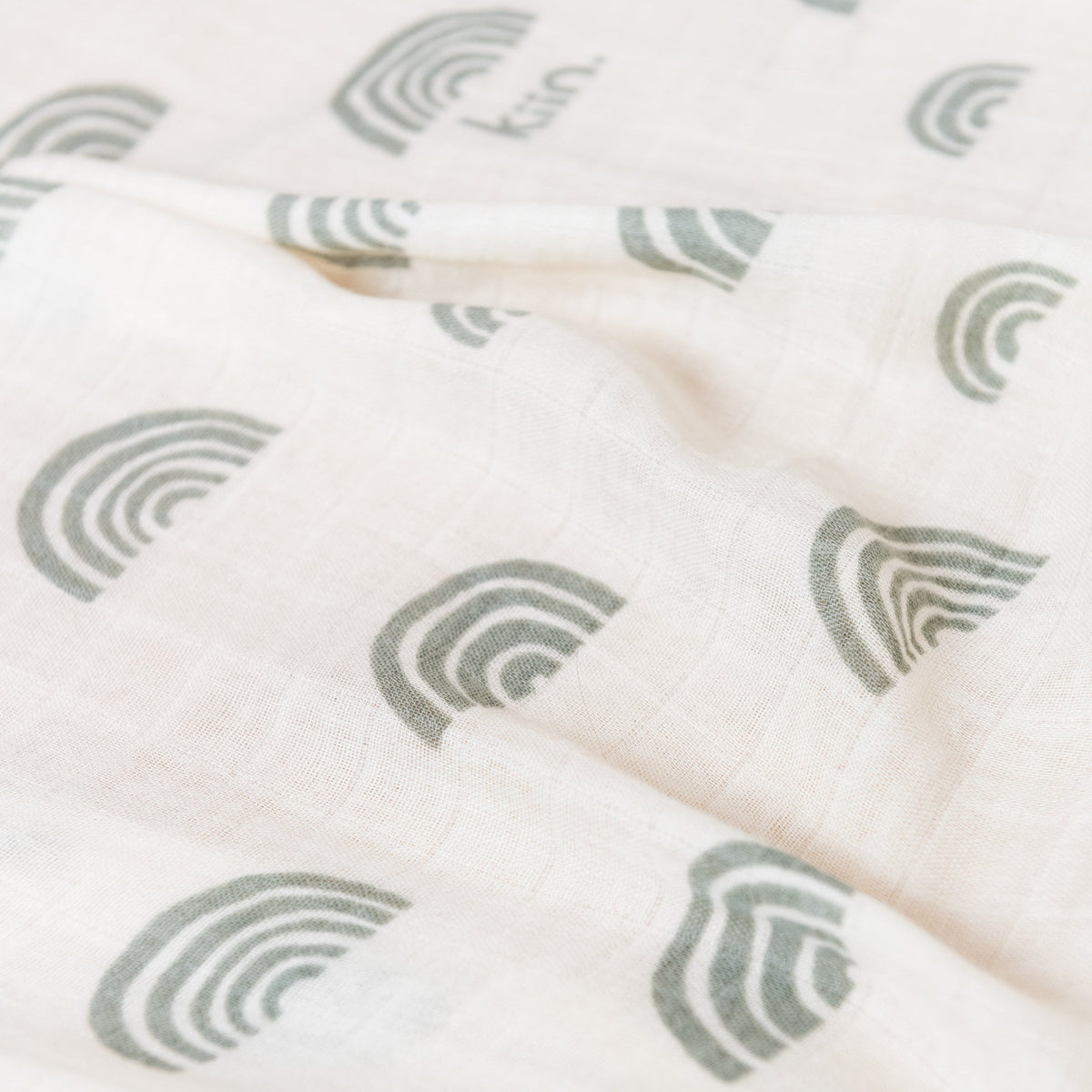 Organic Swaddle- Rainbow Ivory &amp; Sage