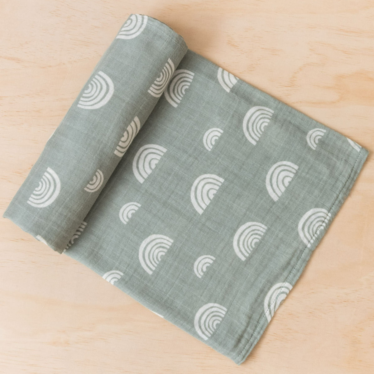 Organic Swaddle- Rainbow Sage